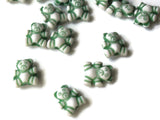  Green Bear Beads Teddy Bear Beads Plastic Beads Miniature Animal Kawaii Beads Acrylic Beads Cute Beads Toy Beads Small Beads
