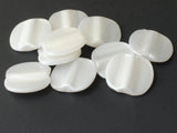 10 20mm White Flat Round Pearl Beads Vintage Cultura Pearls Made in Japan Faux Plastic Pearl Coin Bead Jewelry Making Beads for Stringing