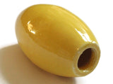 61mm Yellow Tube Bead Vintage Macrame Bead Ceramic Porcelain Beads New Old Stock Jewelry Making Beading Supplies Large Hole Beads