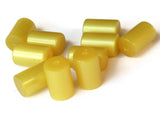 12mm Yellow Tube Beads Moonglow Lucite Bead Vintage Lucite Beads Loose Beads Jewelry Making Beading Supplies Old New Stock Beads