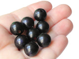 12mm 1/2 Inch Black Ball Buttons Lucite Round Buttons Vintage Lucite Buttons Jewelry Making Beading Supplies Sewing Supplies