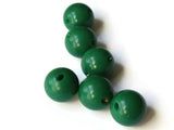 6 16mm 5/8 Inch Dark Green Ball Buttons Lucite Round Buttons Vintage Lucite Buttons Jewelry Making Beading Supplies Sewing Supplies