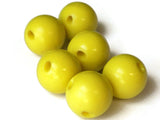 16mm 5/8 Inch Yellow Ball Buttons Lucite Round Buttons Vintage Lucite Buttons Jewelry Making Beading Supplies Sewing Supplies