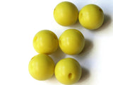 16mm 5/8 Inch Yellow Ball Buttons Lucite Round Buttons Vintage Lucite Buttons Jewelry Making Beading Supplies Sewing Supplies