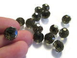 12mm Olivine Color Button Olive Green Buttons Acrylic Buttons Round Buttons Faceted Buttons Shank Buttons Jewel Buttons Gem Buttons