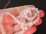 6mm Clear Crackle Glass Beads Round Beads Colorless Cracked Glass Beads Jewelry Making Beading Supplies Loose Beads Smooth Round Beads