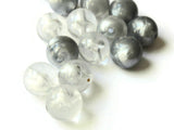 11mm Round Grey Beads Vintage Beads Moonglow Lucite Bead Loose Beads Jewelry Making Beading Supplies New Old Stock Bead Ball Beads