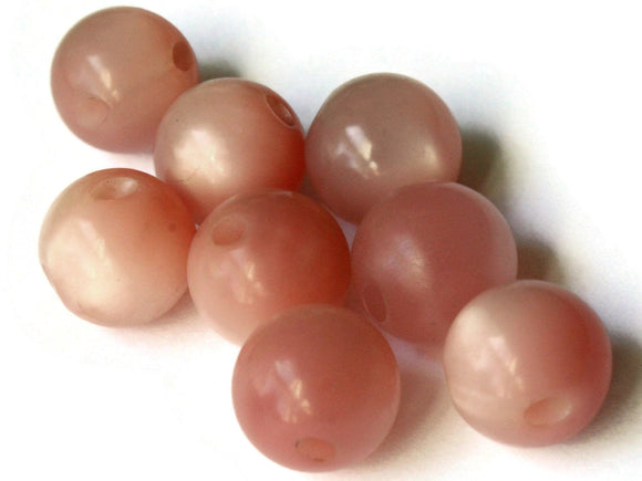 12mm 1/2 Inch Pink Ball Buttons Moonglow Lucite Round Buttons Vintage Lucite Button Jewelry Making Beading Supplies Sewing Supplies