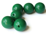 6 16mm 5/8 Inch Dark Green Ball Buttons Lucite Round Buttons Vintage Lucite Buttons Jewelry Making Beading Supplies Sewing Supplies