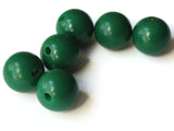 6 16mm 5/8 Inch Dark Green Ball Buttons Lucite Round Buttons Vintage Lucite Buttons Jewelry Making Beading Supplies Sewing Supplies