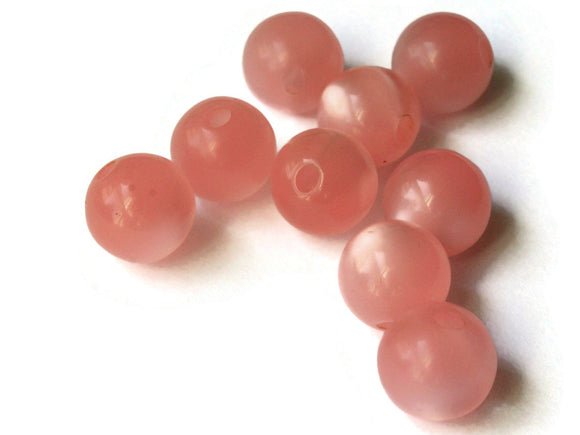 9 11mm 7/16 Inch Moonglow Pink Ball Buttons Lucite Round Buttons Vintage Lucite Buttons Jewelry Making Beading Supplies Sewing Supplies