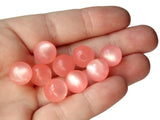 9 11mm 7/16 Inch Moonglow Pink Ball Buttons Lucite Round Buttons Vintage Lucite Buttons Jewelry Making Beading Supplies Sewing Supplies