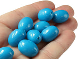 16mm Blue Oval Beads Vintage plastic Beads Jewelry Beads Plastic Beads Chunky Beads Loose Beads Big Beads Jewelry Making Beading Supplies