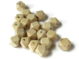 12mm Faceted Cube Beads Wood Beads Unfinished Beads Raw Beads Light Brown Beads Jewelry Making Beading Supplies Macrame Beads Wooden Bead