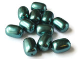 11 20mm Green Vintage Tube Pearl Beads Plastic Beads