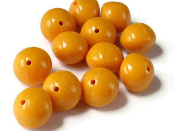 13mm Harvest Gold Yellow Puffed Saucer Beads Vintage Plastic Beads Uncirculated Beads New Old Stock Beads Jewelry Making Beading Supplies