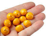 13mm Harvest Gold Yellow Puffed Saucer Beads Vintage Plastic Beads Uncirculated Beads New Old Stock Beads Jewelry Making Beading Supplies