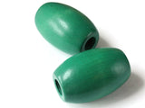 Ridiculously Huge Green Beads Barrel Beads 53mm Wooden Beads Wood Beads Vintage Beads Macrame Beads Chunky Beads