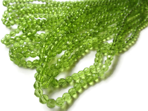 4mm Light Green Crystal Beads Full 12 Inch Strand 75 Faceted Round Beads Small Accent Beads Spacer Beads Jewelry Making Ball Beads