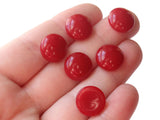 13mm Round Dark Red Cabochons, Vintage Japanese Lucite Cabochons Plastic Cabochons
