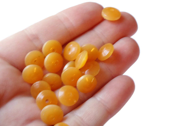 10mm x 5mm Honey Orange Rondelle Beads Vintage Lucite Beads Moonglow Lucite Bead Disc Beads Loose Saucer Beads Jewelry Making
