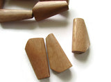 41mm Smooth Wood Beads Abstract Polygon Beads Brown Beads Vintage Beads Wood Grain Beads Asymmetrical Beads Wooden Beads Jewelry Making