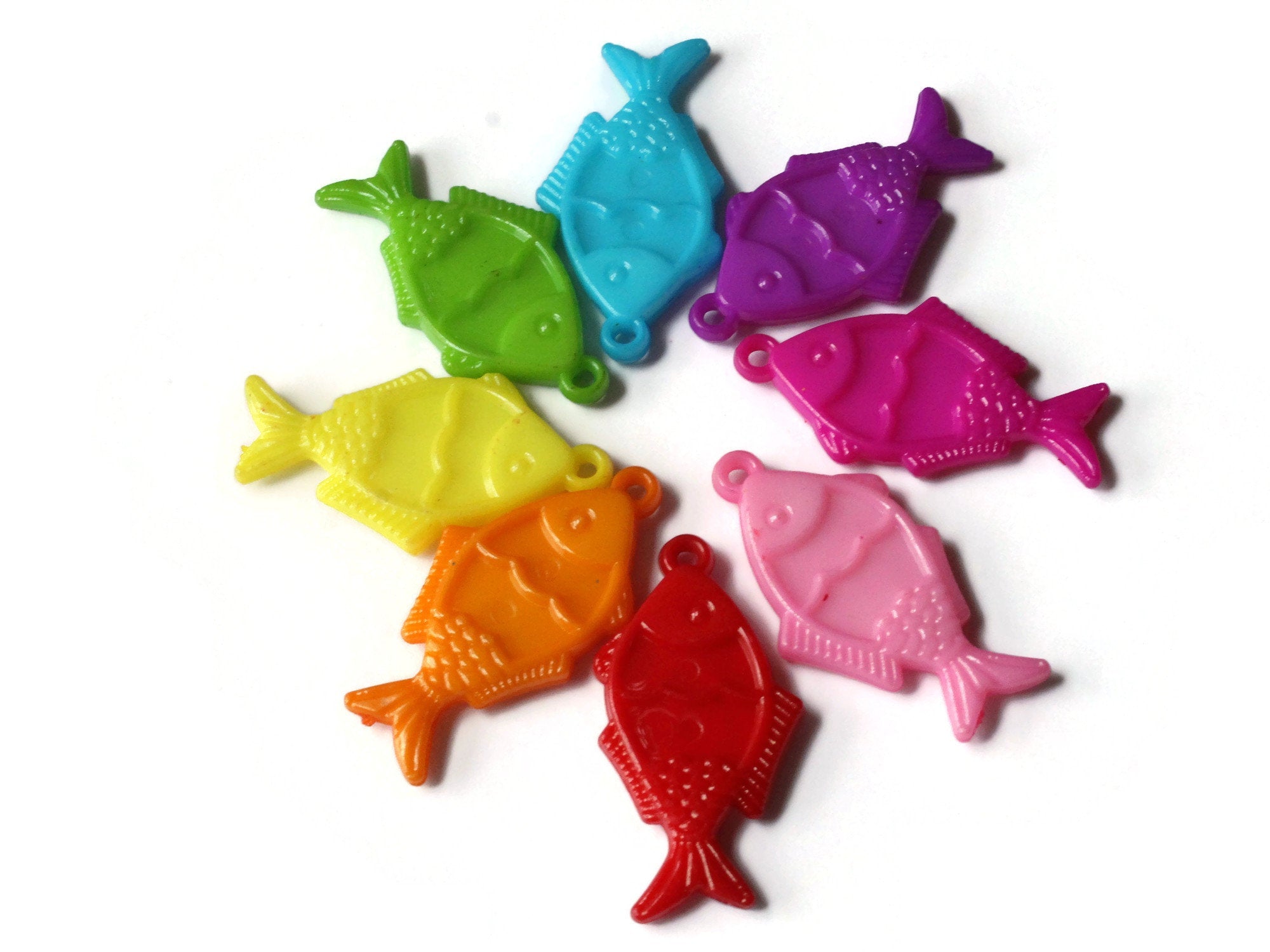 8 44mm Mixed Color Plastic Fish Charms by Smileyboy | Michaels