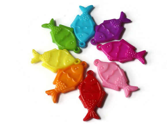 8 44mm Mixed Color Plastic Fish Charms – Smileyboy Beads