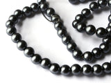 6mm Dark Gray Faux Pearl Beads Vintage Acrylic Round Beads Jewelry Making Beading Supplies Small Plastic Ball Beads Spacer Beads