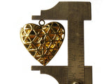 26mm Filigree Heart Locket Gold Tone Brass Locket Charm Jewelry Making and Beading Supplies Diffuser Pendant