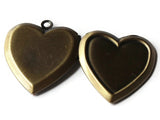 25mm Heart Locket Brass Locket Charm Jewelry Making and Beading Supplies
