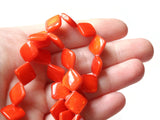 13mm Orange Red Mother Of Pearl Diamond Beads Full Strand Dyed Shell Beads to String Natural Seashell Beads Jewelry Making Beading Supplies