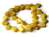 13mm Yellow Mother Of Pearl Diamond Beads Full Strand Dyed Shell Beads to String Natural Seashell Beads Jewelry Making Beading Supplies