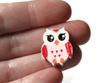 12 22mm Pink Beads Wooden Owl Beads Animal Beads Wood Beads Bird Beads Cute Beads Novelty Beads to String