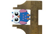 22mm Blue Beads Wooden Owl Beads Animal Beads Wood Beads Bird Beads Cute Beads Multicolor Beads Novelty Beads to String