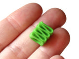 14mm Green Ribbon Acrylic Beads Plastic Rectangle Beads Jewelry Making Beading Supplies Loose Large Hole Beads to String Smileyboy