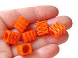 14mm Orange Ribbon Acrylic Beads Plastic Rectangle Beads Jewelry Making Beading Supplies Loose Large Hole Beads to String Smileyboy