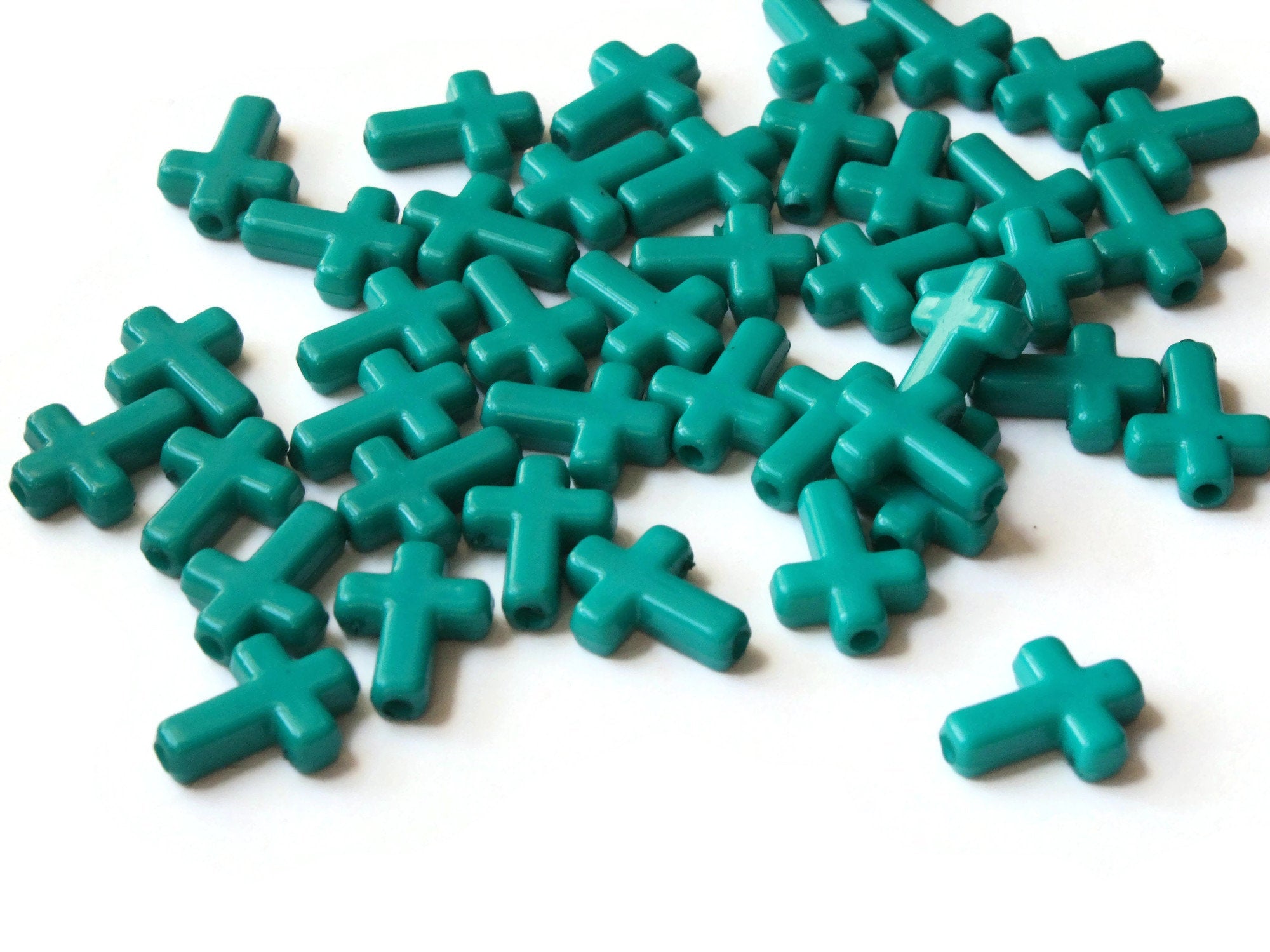 50 16mm Blue Plastic Cross Beads Christian Beads by Smileyboy | Michaels