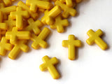 16mm Cross Beads Yellow Cross Beads Plastic Crosses Christian Beads Jewelry Making Beading Supplies Acrylic Cross Beads Smileyboy