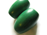 Ridiculously Huge Green Beads Barrel Beads 53mm Wooden Beads Wood Beads Vintage Beads Macrame Beads Chunky Beads