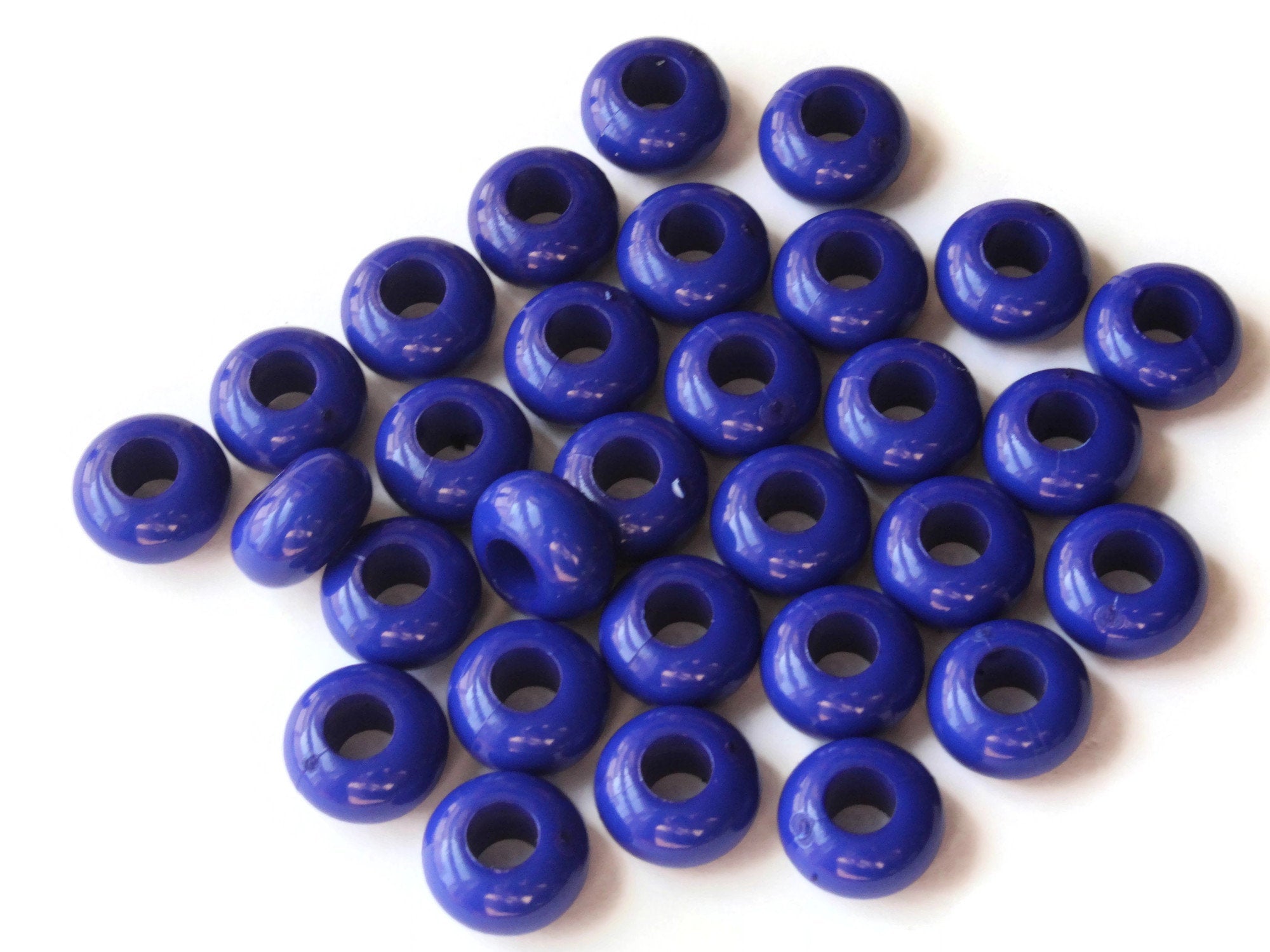150 Blue Barrel Macrame Beads 17mm x 14mm Diameter 8mm Large Hole Wooden  Beads