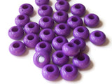 14mm x 8mm Large Hole Purple Beads Macrame Beads Rondelle Beads Plastic Beads Big Loose Beads to String Jewelry Making Beading Supplies