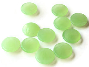 18mm Round Neon Yellow Flat Back Cabochons Vintage Cabochons Lucite Cabochons Jewelry Making Crafting Supplies Plastic Cabochons