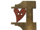 Wooden Heart Buttons Brown Heart Buttons Two Hole Buttons Qty 25 16mm x 20mm Buttons Heart Shaped Buttons Wood Heart Buttons