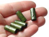 18mm Tube Beads Green Vintage Wood Beads Wooden Beads Jewelry Making Macrame Beads New Old Stock Beads