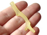 Yellow Acrylic Branch Beads Frosted Clear Plastic Stick Beads Jewelry Making Beading Supplies Assorted Sizes Antlers Pendants Charms
