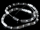 10mm Tube Beads Clear Colorless Bead Glass Beads Transparent Beads Jewelry Making Beading Supplies 12.5 Inch Bead Strand Loose Beads