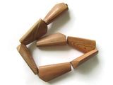 41mm Smooth Wood Beads Abstract Polygon Beads Brown Beads Vintage Beads Wood Grain Beads Asymmetrical Beads Wooden Beads Jewelry Making