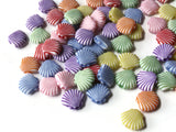 12.5mm Multi-Color Plastic Shell Beads Oyster Shell Beads Jewelry Making Beading Supplies Beach Beads Mermaid Beads Striped Shell Beads