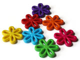 Flower Beads Mixed Color Plant Beads Large Plastic Beads Acrylic Beads to String Jewelry Making Beading Supplies Rainbow Daisy Beads